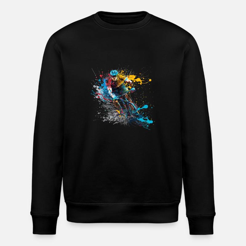 Cyclist - Stanley/Stella ROLLER Unisex Organic Sweatshirt - black