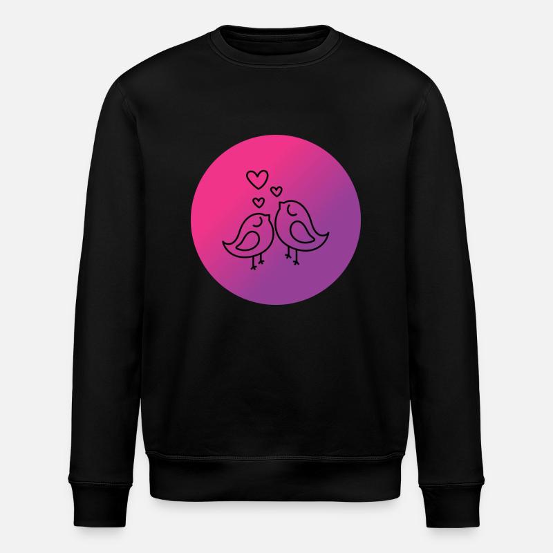 Love birds - Stanley/Stella ROLLER Unisex Organic Sweatshirt - black