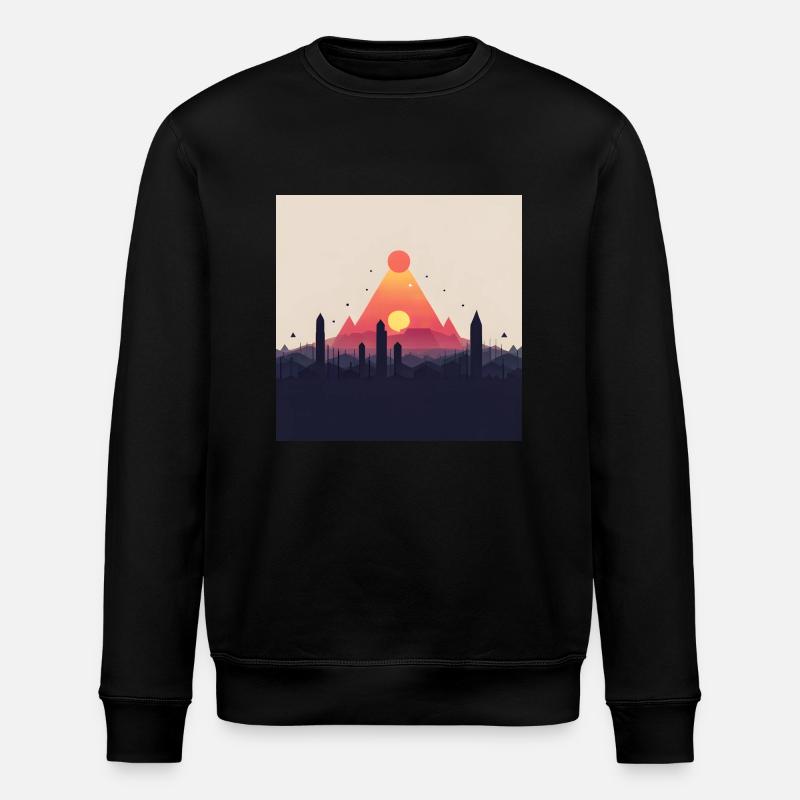 pyramide abstraite - Sweat bio ROLLER Stanley/Stella Unisexe - noir