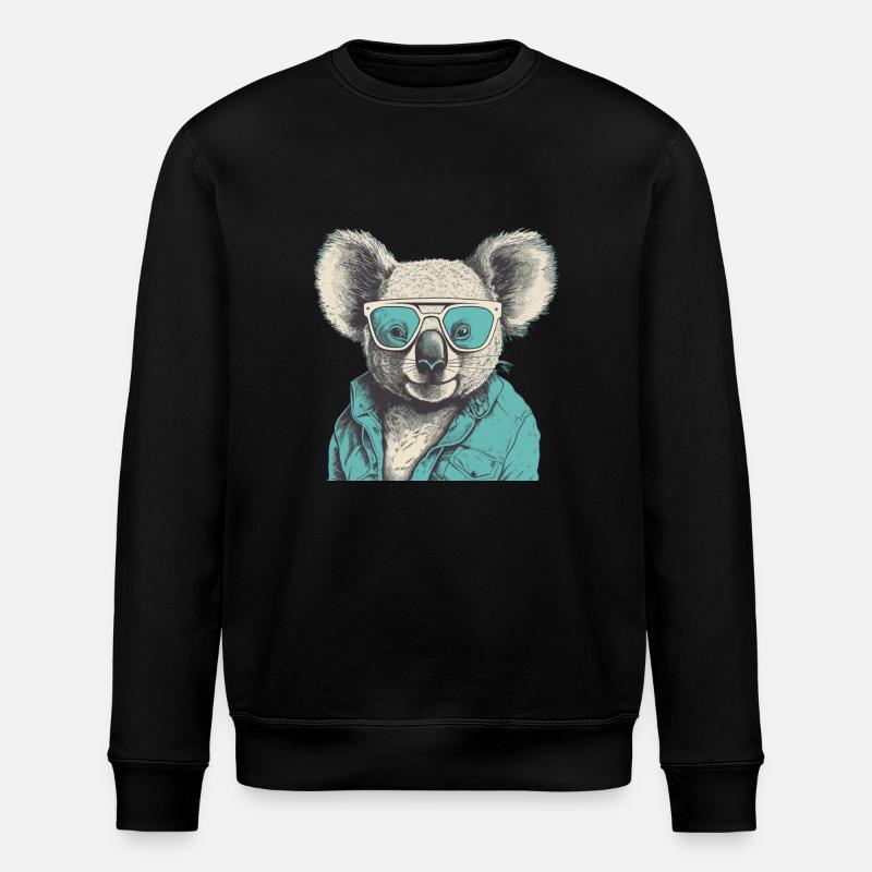 cool koala - Stanley/Stella ROLLER Unisex Organic Sweatshirt - black