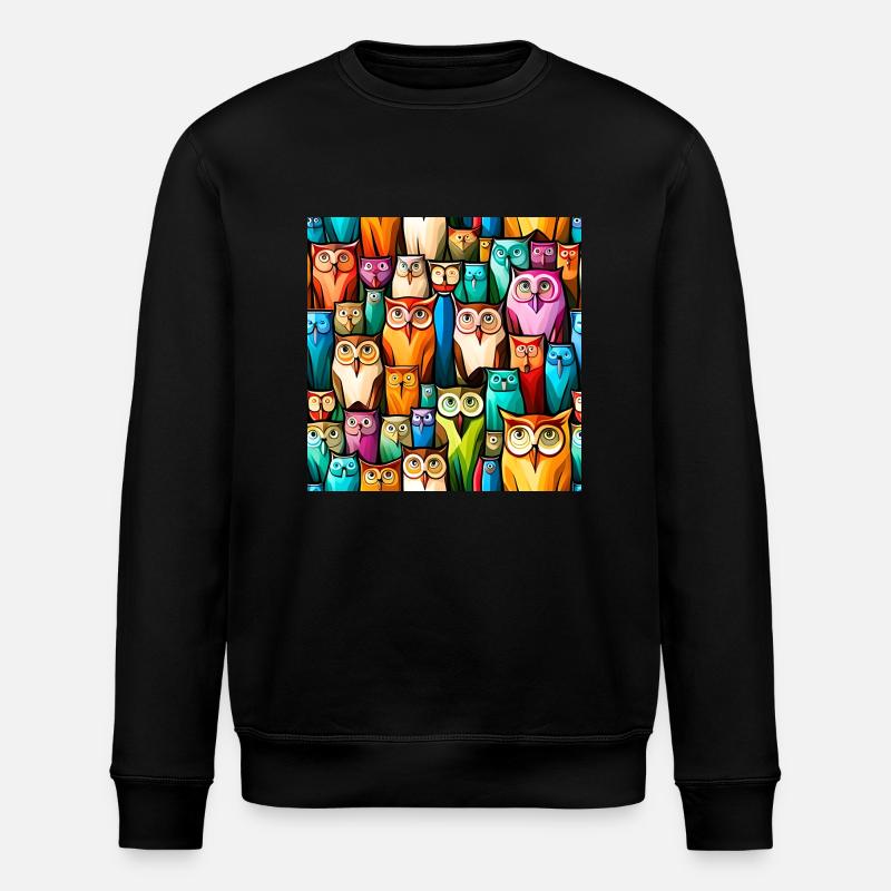 Motif de hiboux mignons - Sweat bio ROLLER Stanley/Stella Unisexe - noir