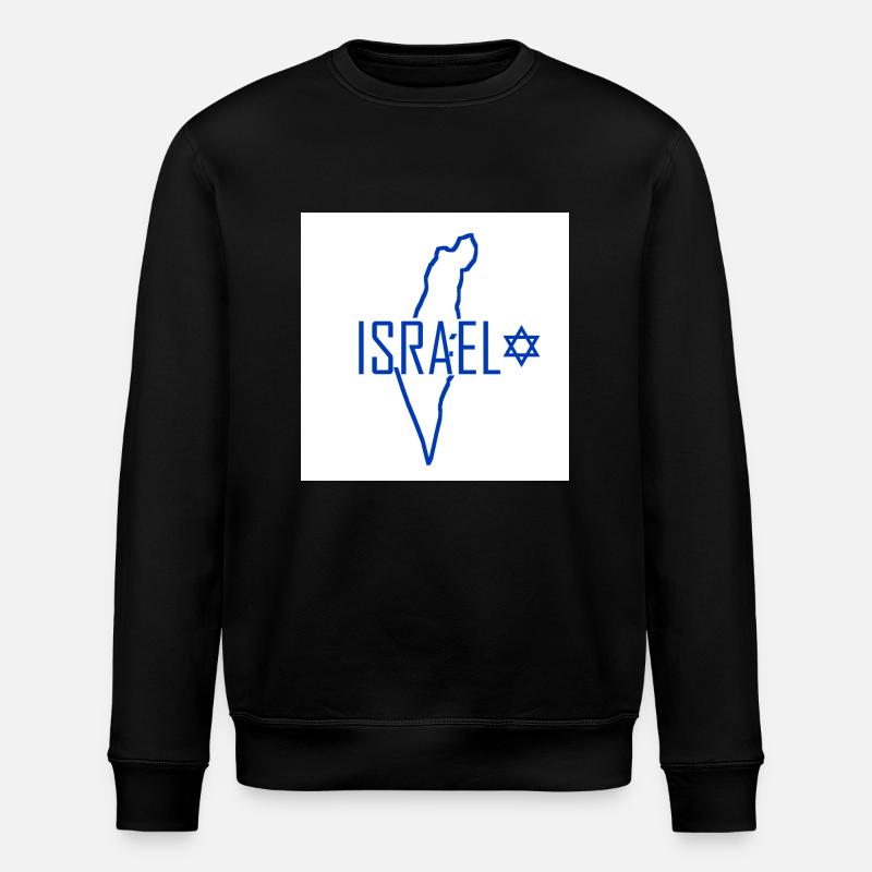 Map of Israel - Stanley/Stella ROLLER Unisex Organic Sweatshirt - black