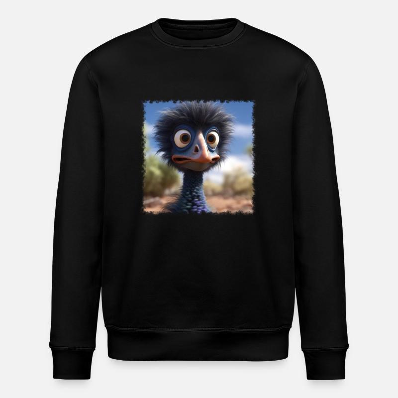 verrücktes Emu - Stanley/Stella Unisex Bio-Sweatshirt ROLLER - Schwarz