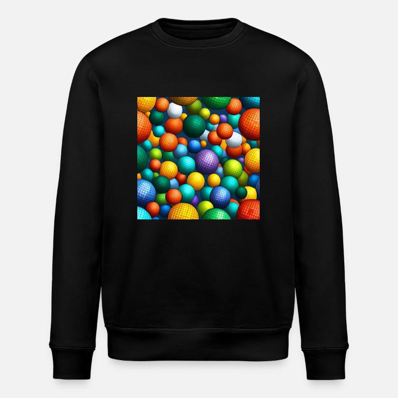 Sphères de mosaïque arc-en-ciel - Sweat bio ROLLER Stanley/Stella Unisexe - noir
