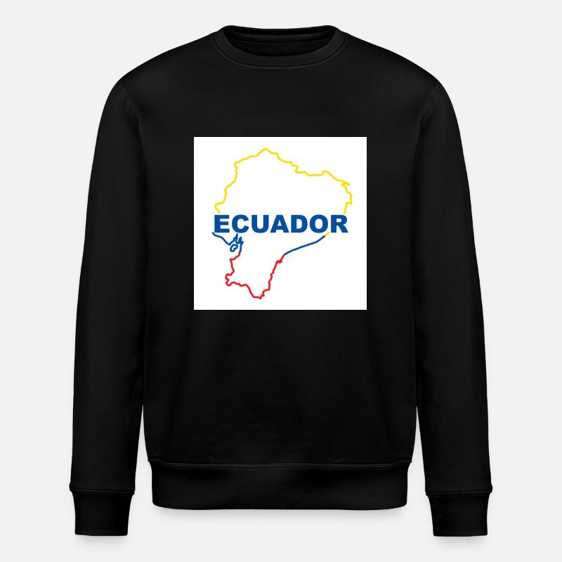 Map of Ecuador - Stanley/Stella ROLLER Unisex Organic Sweatshirt - black