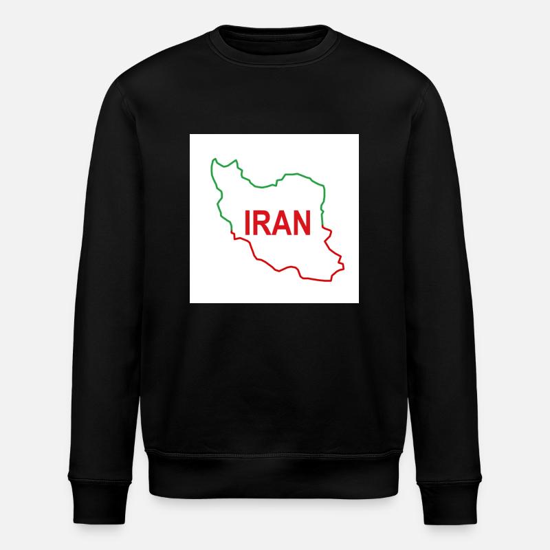 Carte de l’Iran - Sweat bio ROLLER Stanley/Stella Unisexe - noir