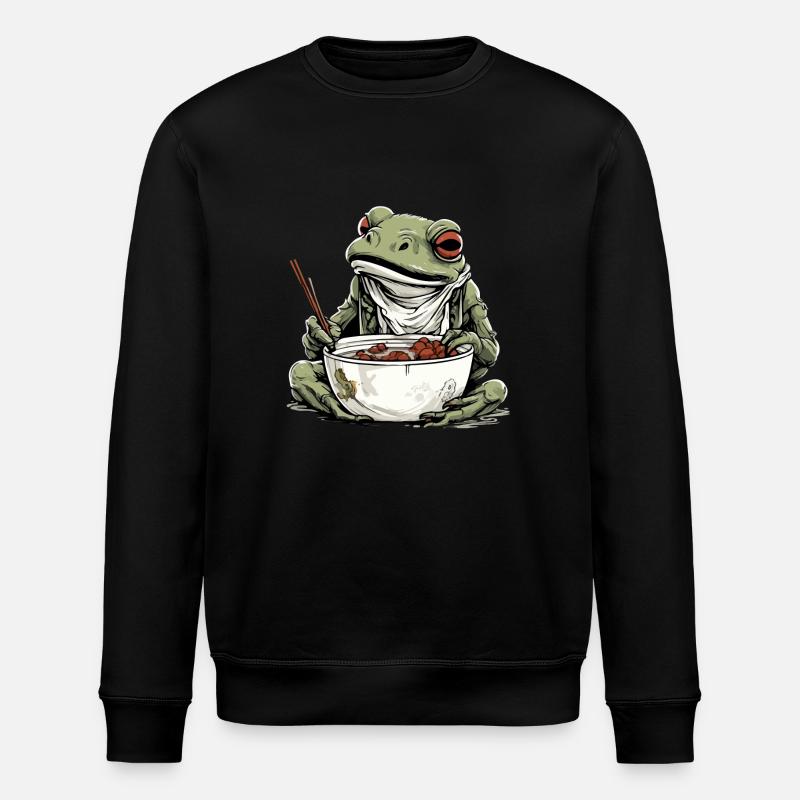 Kriko le crapaud gourmand - Sweat bio ROLLER Stanley/Stella Unisexe - noir