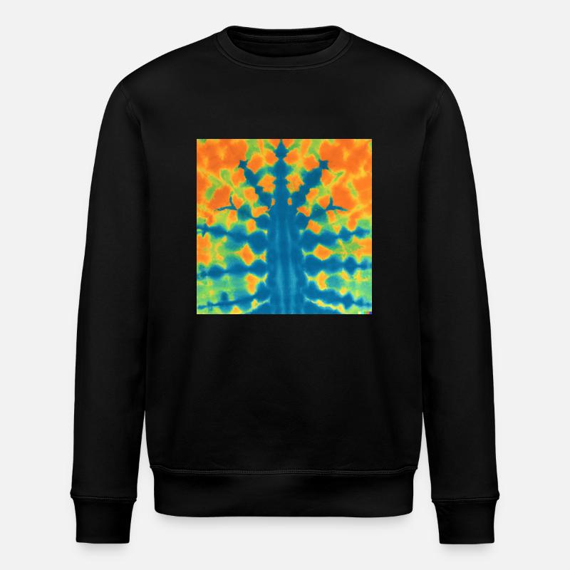 Tye die pattern - Stanley/Stella ROLLER Unisex Organic Sweatshirt - black