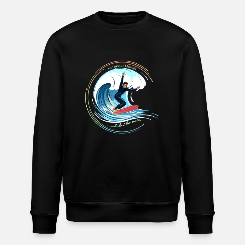 Surfer hawaïen - Sweat bio ROLLER Stanley/Stella Unisexe - noir