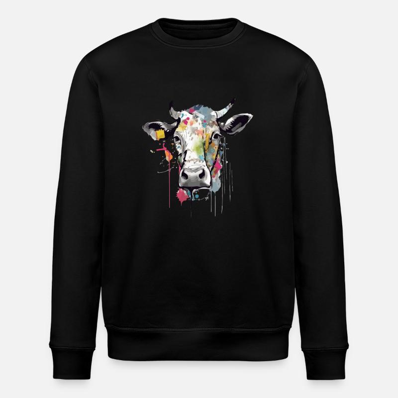Milla la vache - Stanley/Stella Unisex Bio-Sweatshirt ROLLER - Schwarz