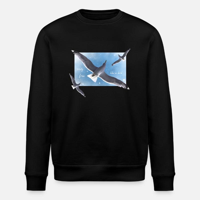 frei sein wie ein Vogel - Stanley/Stella Unisex Bio-Sweatshirt ROLLER - Schwarz