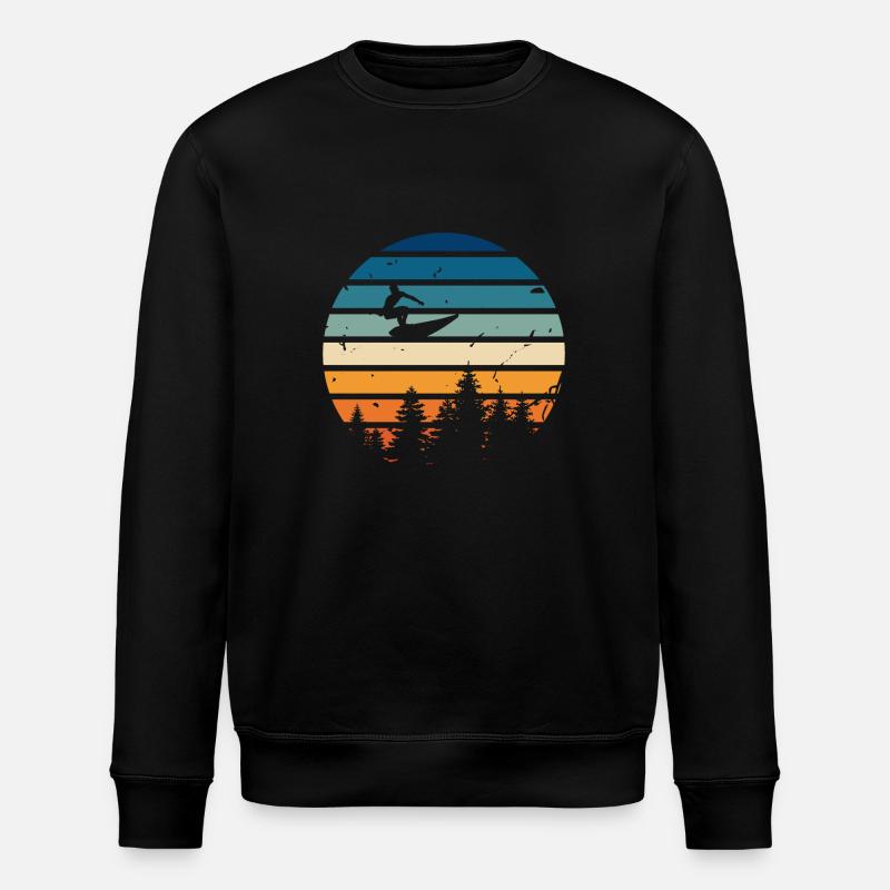 surf rétro - Sweat bio ROLLER Stanley/Stella Unisexe - noir