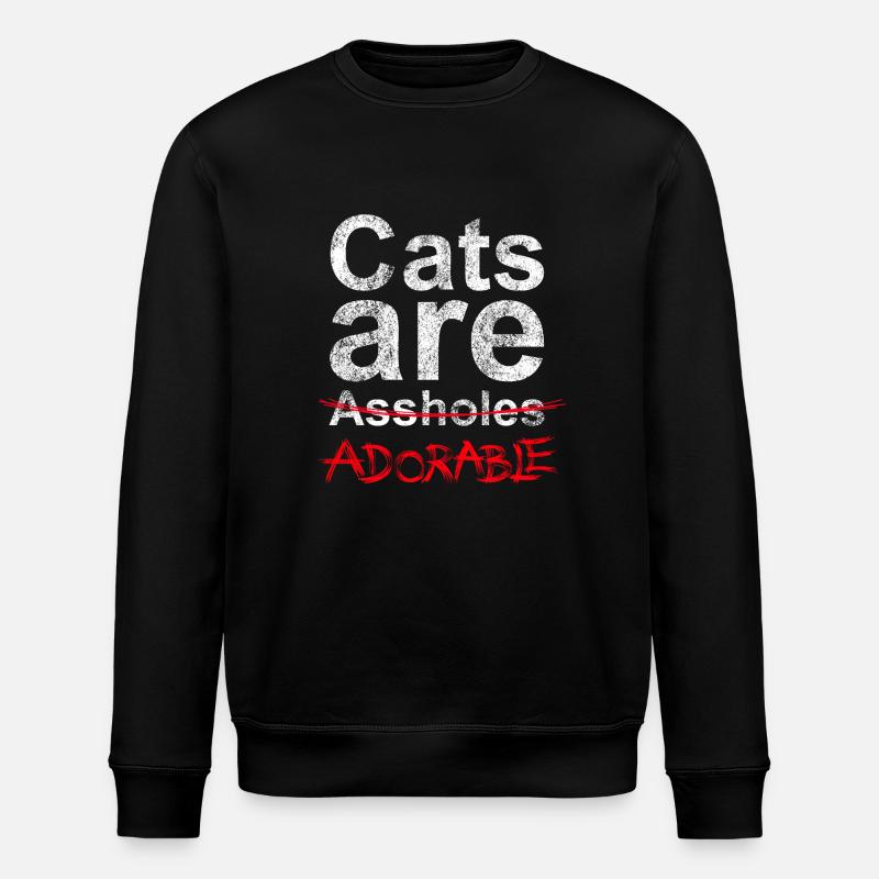 Cats are…. #1 - Stanley/Stella Unisex Bio-Sweatshirt ROLLER - Schwarz