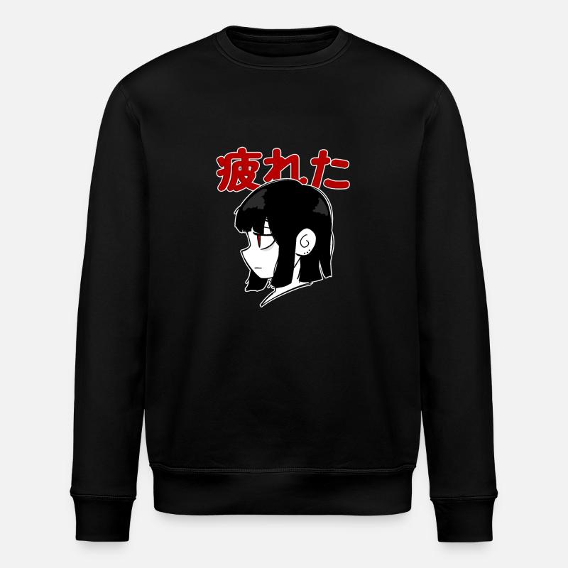 Anime Mädchen Müde - Stanley/Stella Unisex Bio-Sweatshirt ROLLER - Schwarz