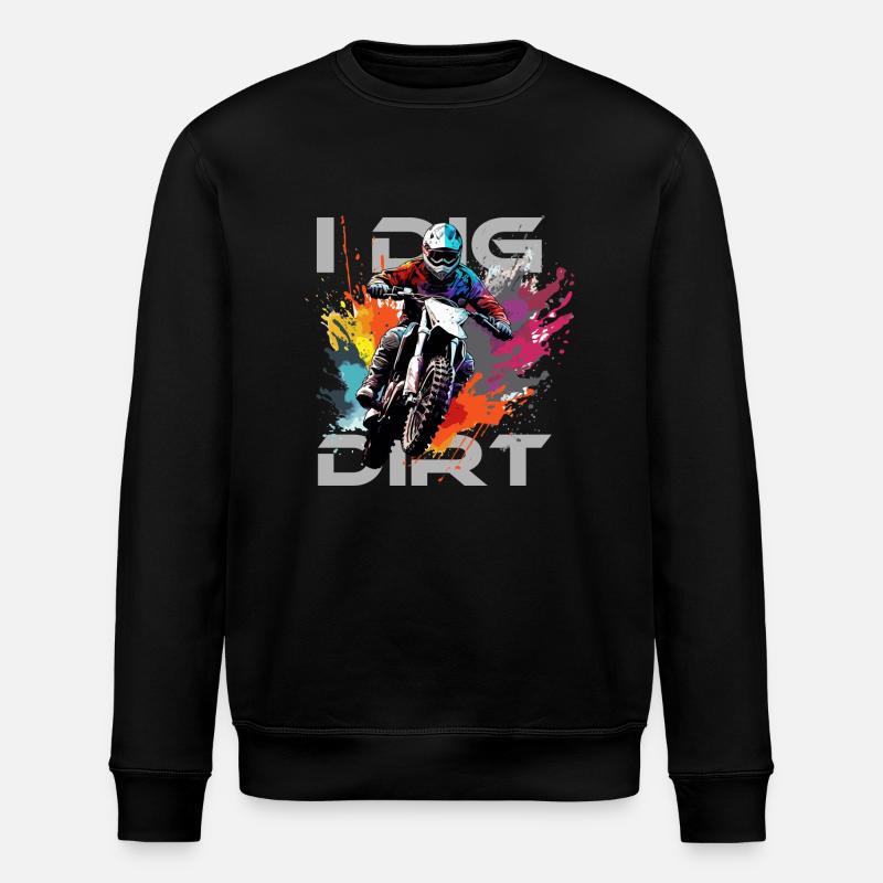 I dig dirt - Stanley/Stella ROLLER Unisex Organic Sweatshirt - black