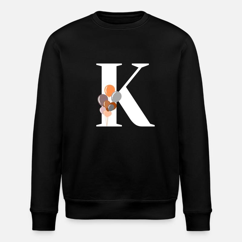 Lettre k ballon d’anniversaire - Sweat bio ROLLER Stanley/Stella Unisexe - noir
