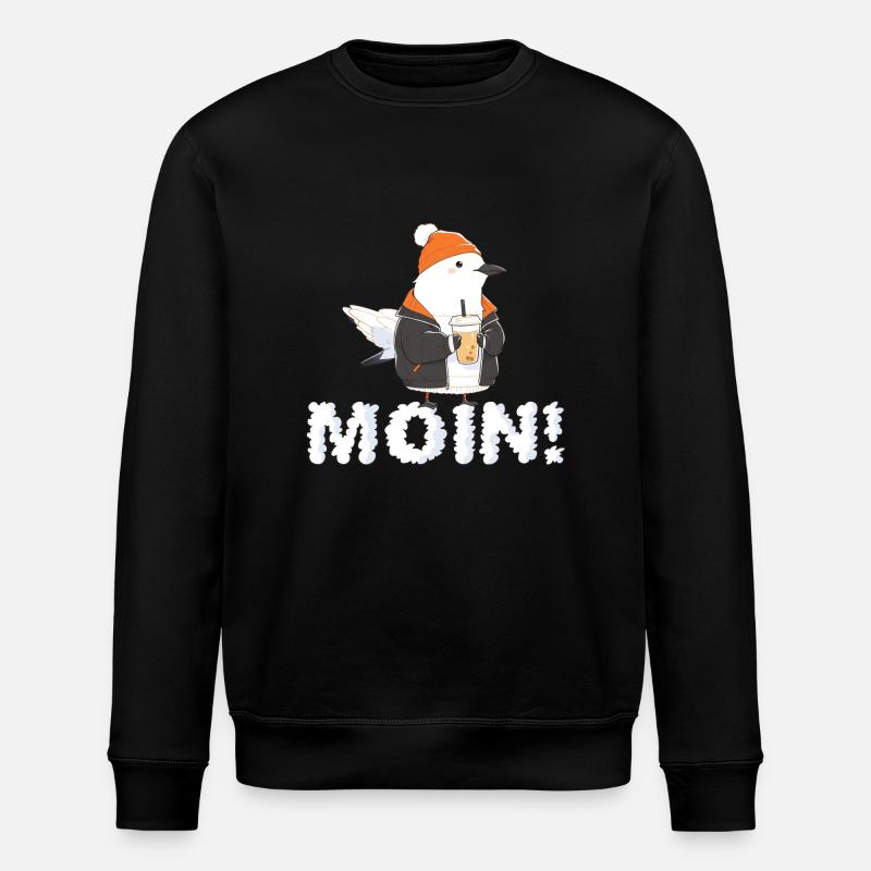 Moin Moin Möwe! - Stanley/Stella Unisex Bio-Sweatshirt ROLLER - Schwarz