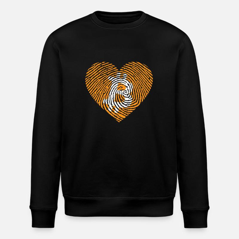Herz Bitcoin - Stanley/Stella Unisex Bio-Sweatshirt ROLLER - Schwarz