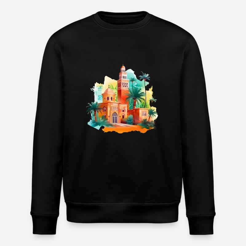 Marrakesch ist eine Sinnesreise - Stanley/Stella Unisex Bio-Sweatshirt ROLLER - Schwarz