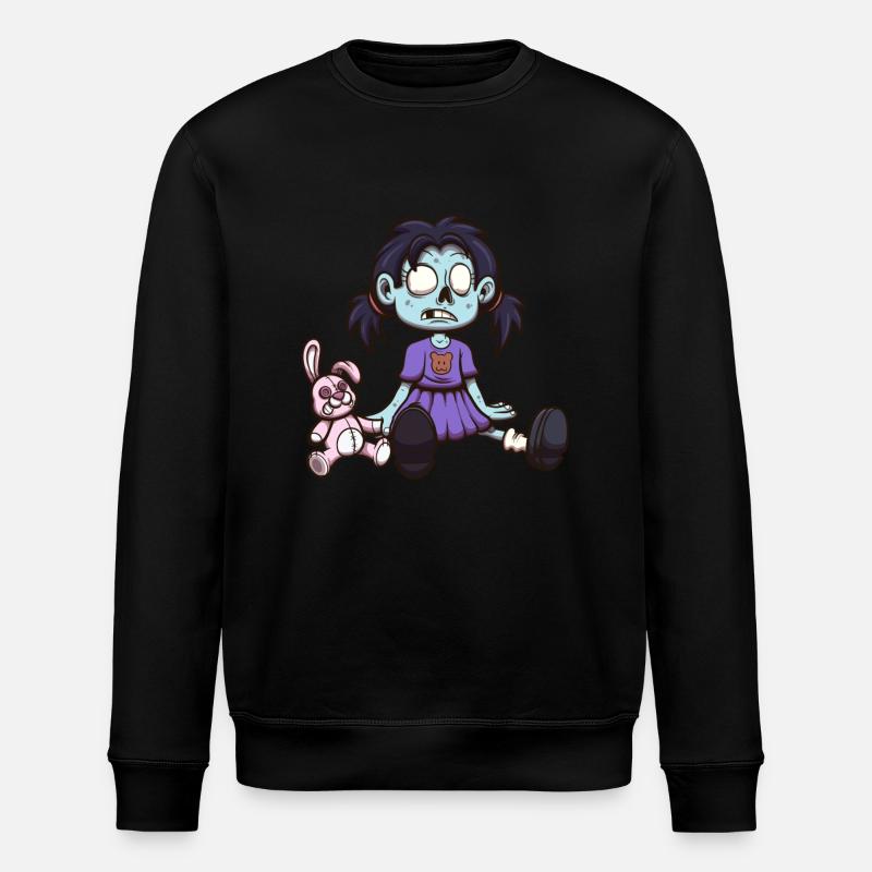 Kleines Zombie-Mädchen - Stanley/Stella Unisex Bio-Sweatshirt ROLLER - Schwarz