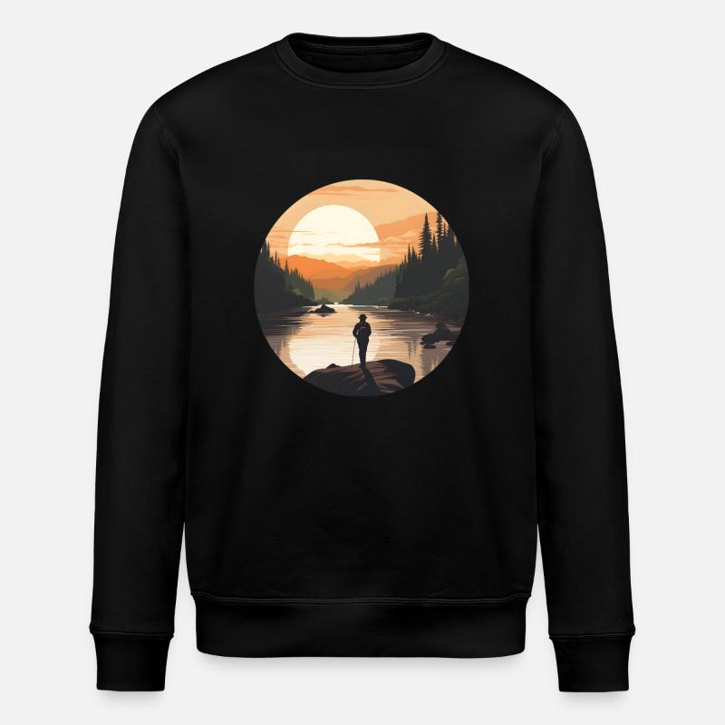 A sunset in Canada - Stanley/Stella ROLLER Unisex Organic Sweatshirt - black
