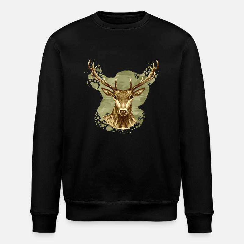 Hirsch - Stanley/Stella Unisex Bio-Sweatshirt ROLLER - Schwarz