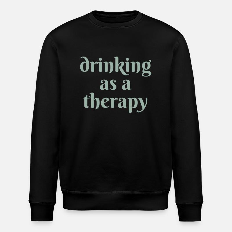 Boire comme thérapie - Sweat bio ROLLER Stanley/Stella Unisexe - noir