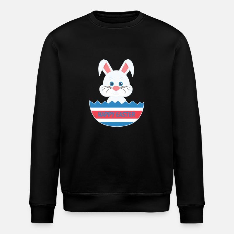 Ein niedlicher Ostereierhase - Stanley/Stella Unisex Bio-Sweatshirt ROLLER - Schwarz