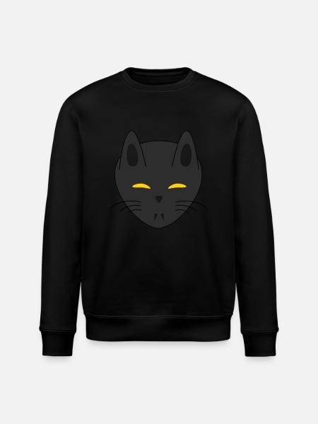 Halloween vampire cat - Stanley/Stella ROLLER Unisex Organic Sweatshirt - black