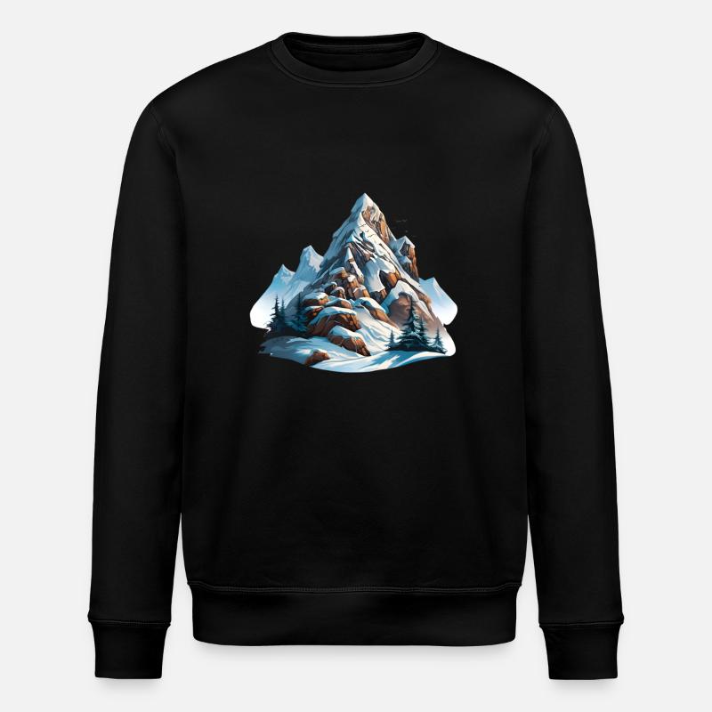 On the summit ridge - Stanley/Stella ROLLER Unisex Organic Sweatshirt - black