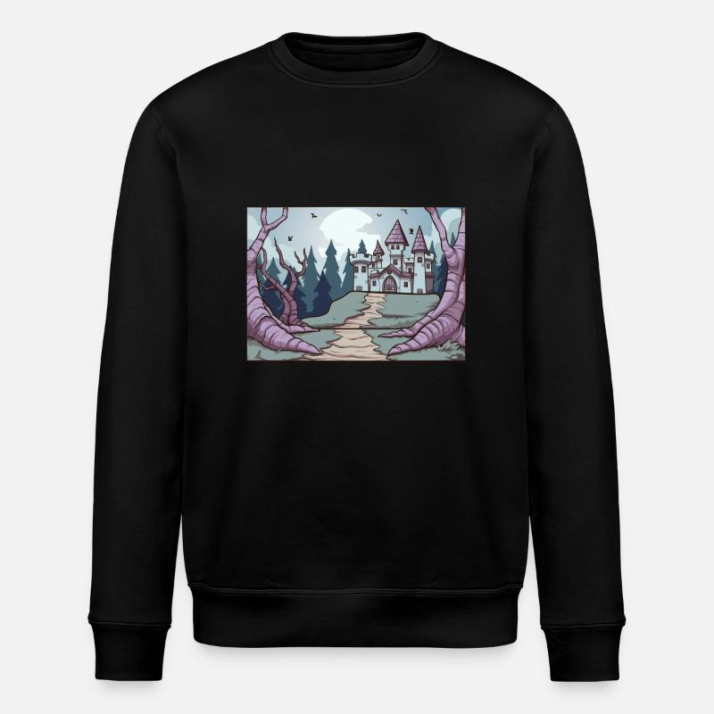 Halloween Dracula Vampire Mansion - Stanley/Stella Unisex Bio-Sweatshirt ROLLER - Schwarz