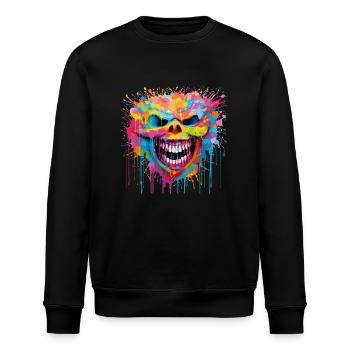 dark laugh - Stanley/Stella ROLLER Unisex Organic Sweatshirt - black - Front - Nik (191cm)