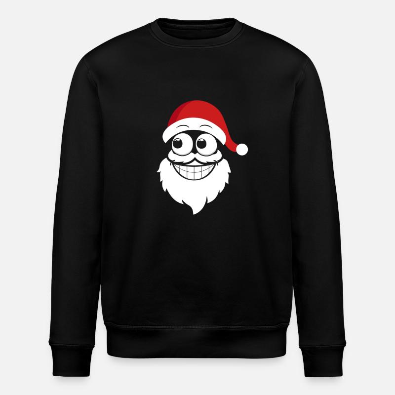 Lachender Santa - Stanley/Stella Unisex Bio-Sweatshirt ROLLER - Schwarz