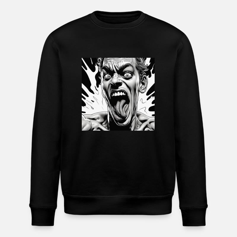 Hallucinated man - Stanley/Stella ROLLER Unisex Organic Sweatshirt - black