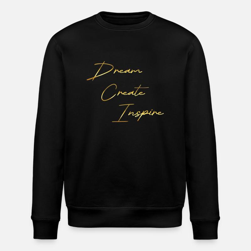 Dream Create Inspire gold - Stanley/Stella Unisex Bio-Sweatshirt ROLLER - Schwarz