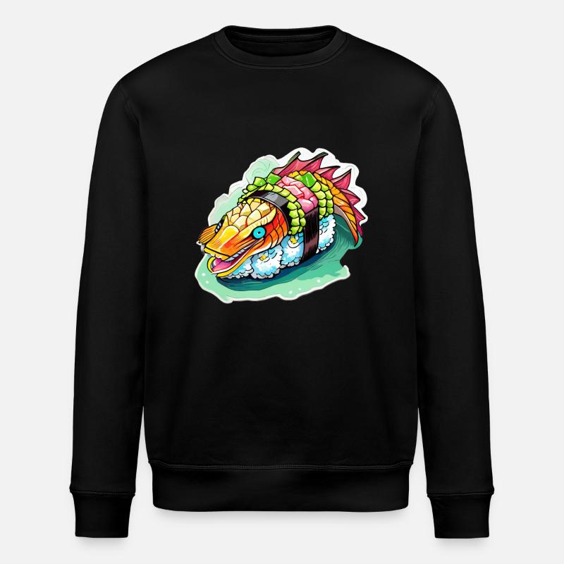 Sushi-Drache - Stanley/Stella Unisex Bio-Sweatshirt ROLLER - Schwarz