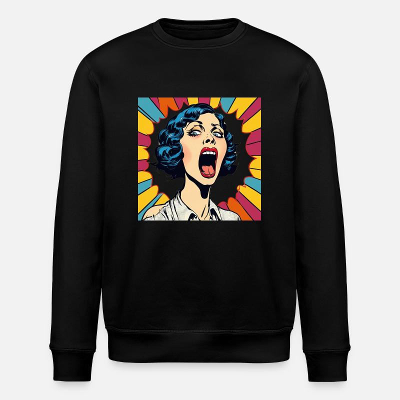 Elle crie je crie - Sweat bio ROLLER Stanley/Stella Unisexe - noir