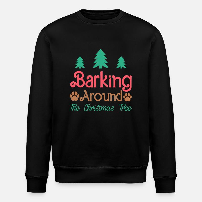 Barking around the Christmas Tree - Stanley/Stella Unisex Bio-Sweatshirt ROLLER - Schwarz