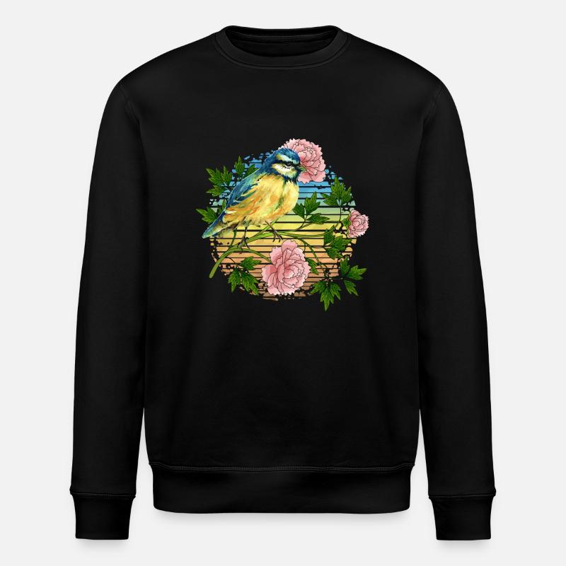 Bunter Vogel - Stanley/Stella Unisex Bio-Sweatshirt ROLLER - Schwarz