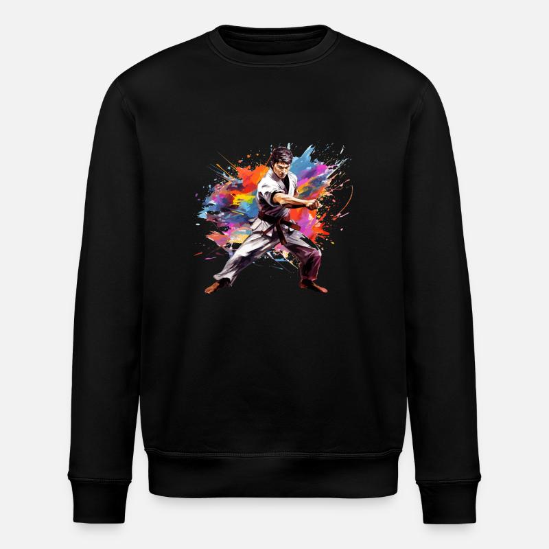 buntes Karate - Stanley/Stella Unisex Bio-Sweatshirt ROLLER - Schwarz