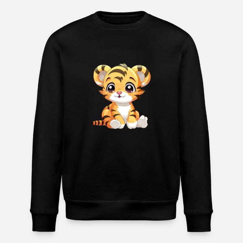 Ako das Tigerjunge - Stanley/Stella Unisex Bio-Sweatshirt ROLLER - Schwarz