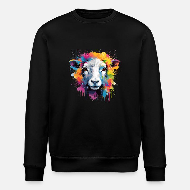 Sheep , sheep , lamb - Stanley/Stella ROLLER Unisex Organic Sweatshirt - black