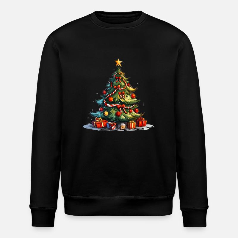 Sapin de Noël avec cadeaux - Sweat bio ROLLER Stanley/Stella Unisexe - noir