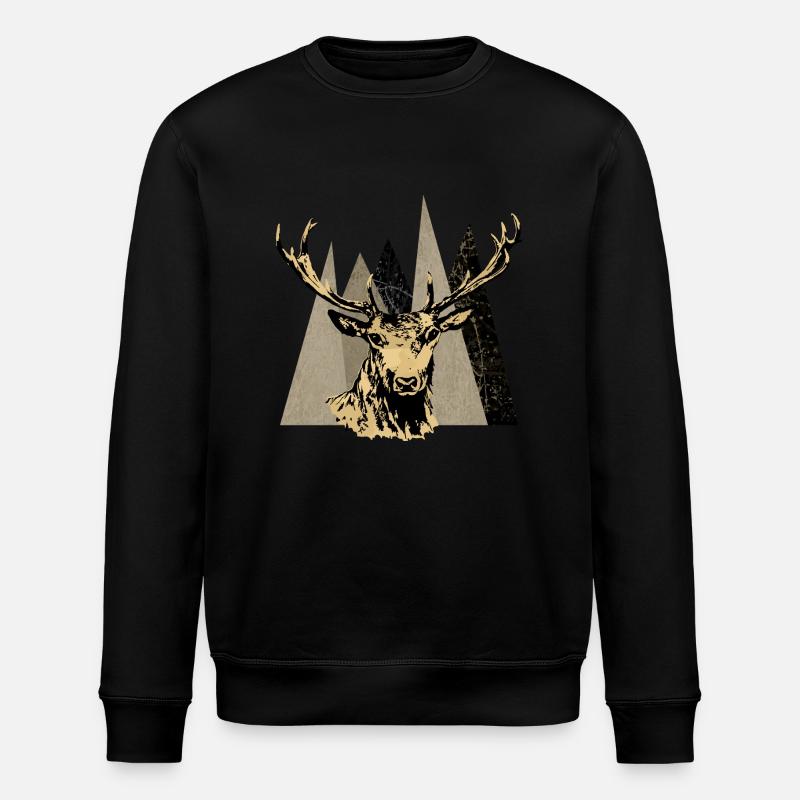 Hirsch - Stanley/Stella Unisex Bio-Sweatshirt ROLLER - Schwarz