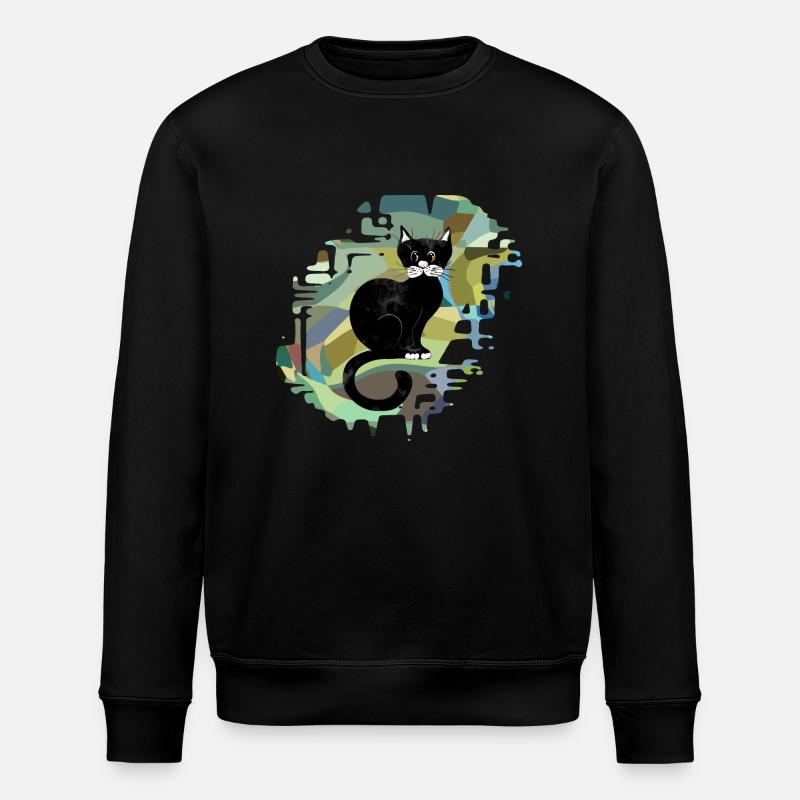 Katze - Stanley/Stella Unisex Bio-Sweatshirt ROLLER - Schwarz