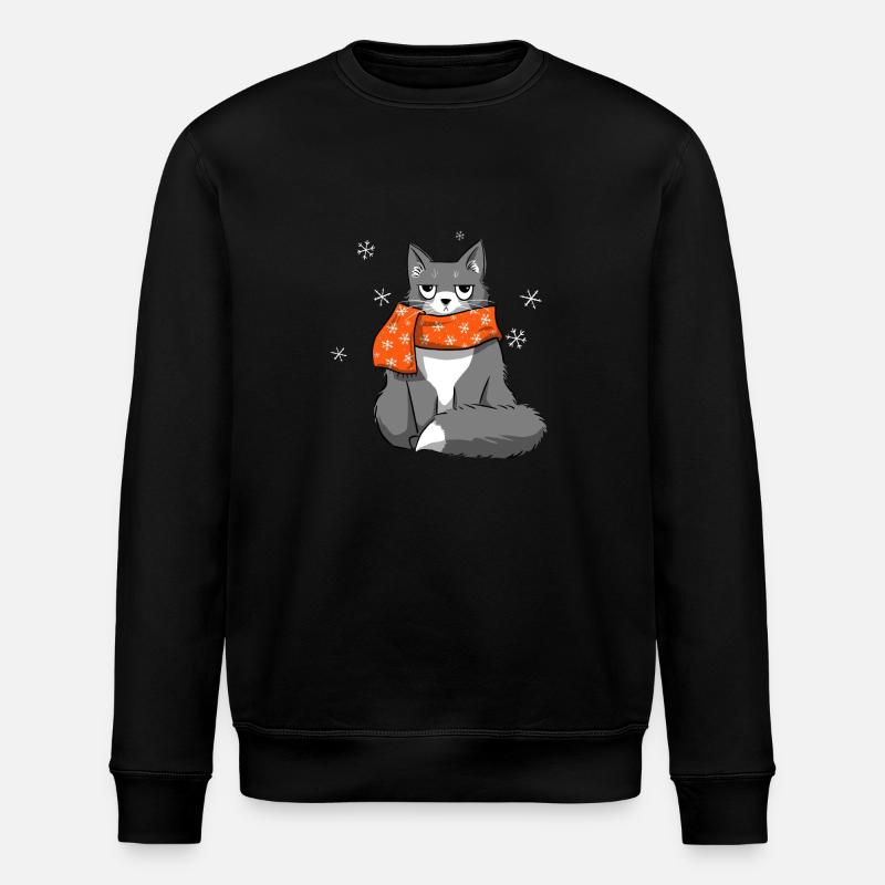 Chat de Noël - Sweat bio ROLLER Stanley/Stella Unisexe - noir