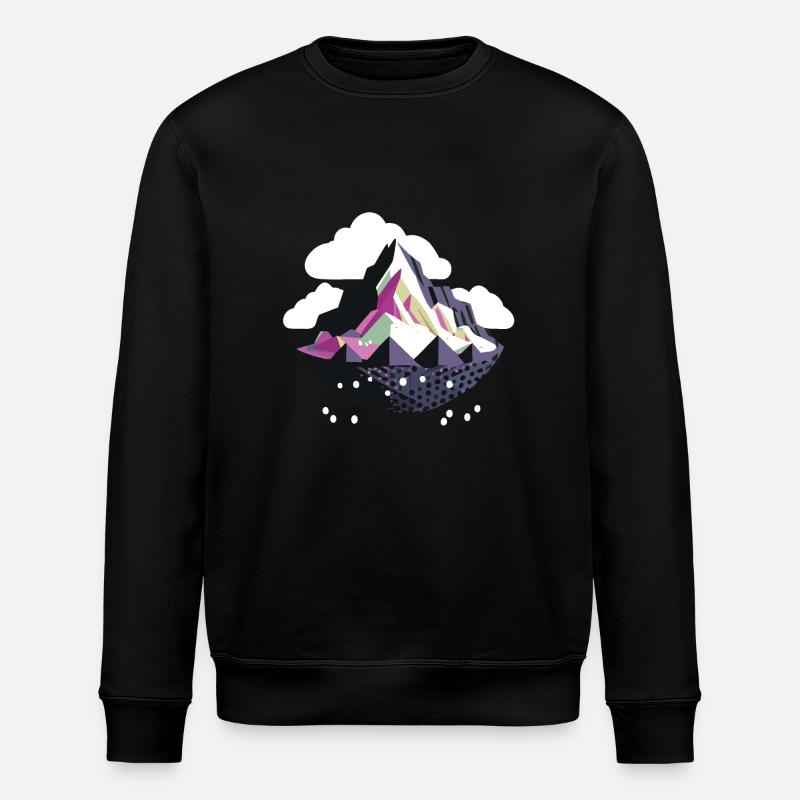 Abstraktes Berg-Logo - Stanley/Stella Unisex Bio-Sweatshirt ROLLER - Schwarz