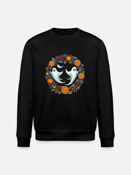 Christmas Ghosts Design - Stanley/Stella ROLLER Unisex Organic Sweatshirt - black