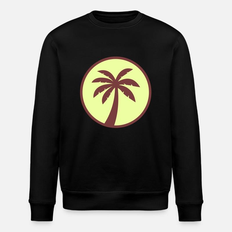 palmier - Sweat bio ROLLER Stanley/Stella Unisexe - noir