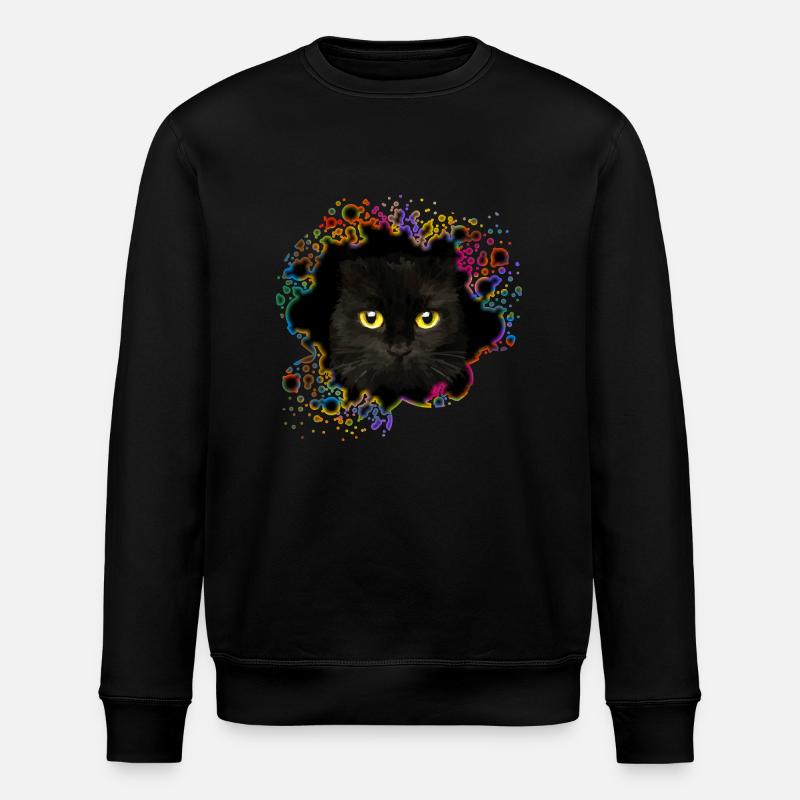 Katze - Stanley/Stella Unisex Bio-Sweatshirt ROLLER - Schwarz
